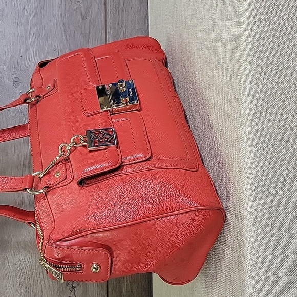 DKNY Red/Orange Leather Handbag - Picture 3 of 16